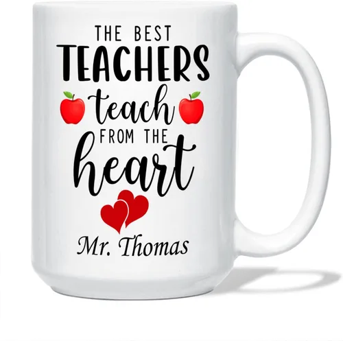 Miniatura 12 de Taza para el mejor maestro del mundo, regalo personalizado para profesor con nombre, taza de café para el mejor maestro, regalo personalizado