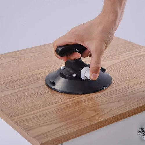 Miniatura 5 de IMT Bomba de ventosa de vidrio de 4.5 pulgadas activa, elevador de vidrio con ventosa al vacío con mango en T con placa cóncava para superficie
