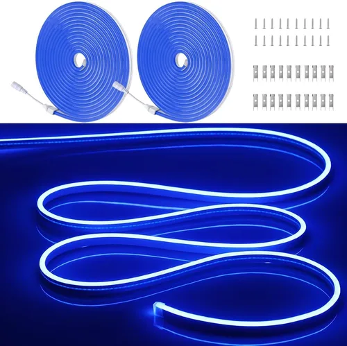 Miniatura 19 de Tiras de Luces LED de Neón Blancas de 12V - 16.4 Pies Flexibles Impermeables Cortables, Luces de Cuerda de Neón de Silicona Flexible para Cocina