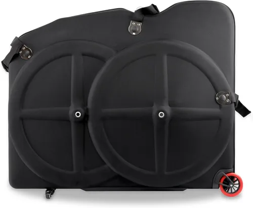 CyclingDeal Funda de viaje para bicicleta | Funda de bicicleta ligera y duradera para volar con material EVA | Bloqueo TSA y ruedas para un fácil