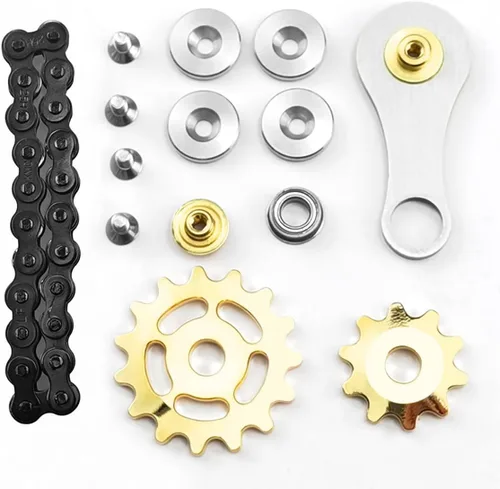 Miniatura 4 de FREELOVE Sprockets - Juguetes para ansiedad para adultos y niños, engranajes de bicicleta de metal, bloque de acoplamiento, cubo cinético EDC, cubo