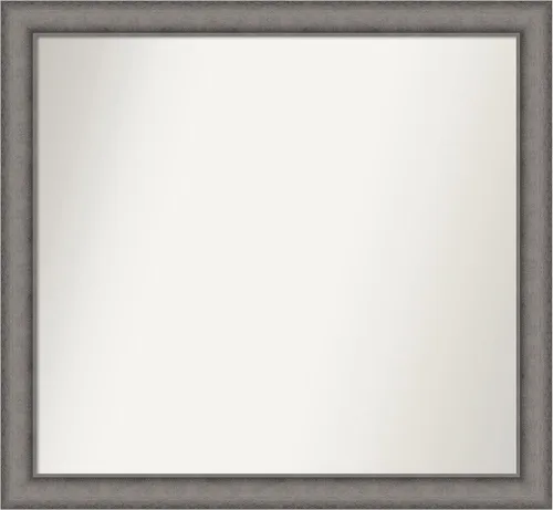 Miniatura 17 de Amanti Art Espejo de pared personalizado no biselado (24.5 x 24.5 pulgadas), marco gris marrón alta, varios tamaños personalizados, espejo de baño