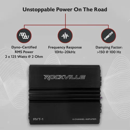 Miniatura 2 de Rockville RVA-M2 Amplificador de 2500 W pico/625 W CEA RMS
