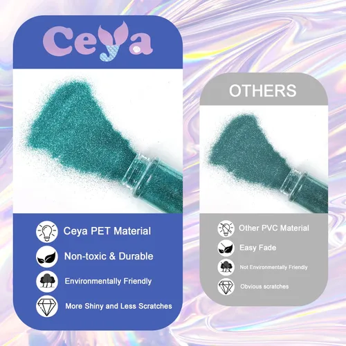 Miniatura 7 de Ceya Purpurina en polvo ultrafina de 3.8 onzas / 3.88 oz con purpurina blanca perla, 1/128 pulgadas, 0.008 pulgadas, 0.008 in para slime, resina