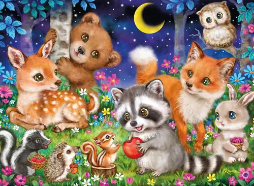 Miniatura 2 de Ceaco - Kayomi Harai - Woodland Friends - Rompecabezas de 100 piezas