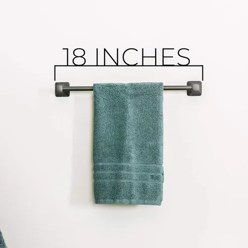 Miniatura 4 de JS Jackson Supplies Kit de 4 piezas de accesorios de baño cuadrado suave – Incluye barra de toalla de 18.0 in, soporte de papel higiénico y ganchos