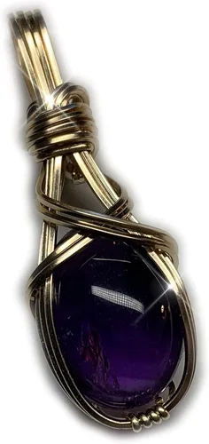 Miniatura 7 de Colgante de cristal de cuarzo rosa de 14 quilates, calidad AAA relleno de oro, varita de corazón, reiki Energy Romance, con elegante caja de regalo