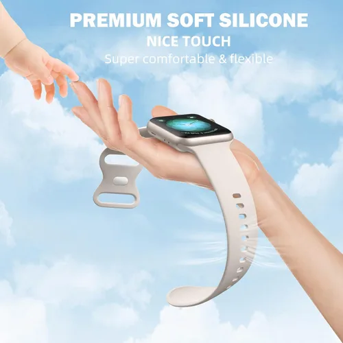 Miniatura 3 de Maledan Paquete de 6 correas compatibles con Apple Watch de 38mm 40mm 41mm 42mm 44mm 45mm 46mm 49mm, mujeres y hombres, correa deportiva de silicona