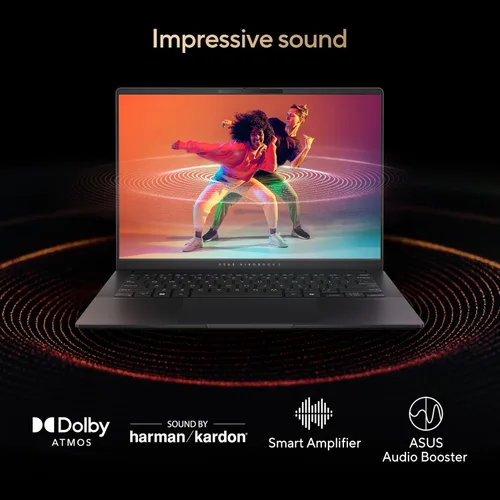Miniatura 10 de ASUS Vivobook S 14 OLED Portátil Delgado, AMD Ryzen AI 9 365 (10 núcleos), 24 GB, SSD de 512 GB, teclado RGB personalizable, negro neutro
