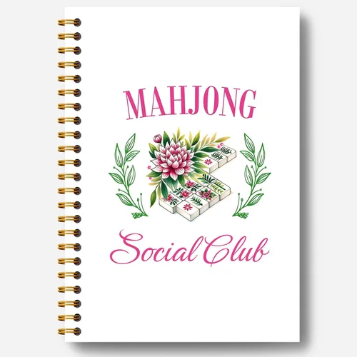 Miniatura 11 de Mahjong Friendship Notebook, Mahjong Gifts for Women Journal, Gifts for Mahjong Players Journal, Mahjong Hardcover Spiral Notebooks 5.5x8.3 Inch