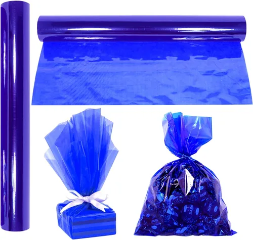 Miniatura 5 de AnapoliZ Rollo de celofán morado 100 pies de largo x 16 pulgadas de ancho 2.3 mil de grosor morado translúcido Regalos, cestas, golosinas