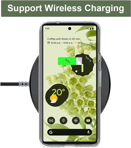 Miniatura 7 de Unov Funda para Pixel 6a, transparente con diseño, ajuste delgado, buen agarre, funda de teléfono en relieve, cubierta protectora a prueba