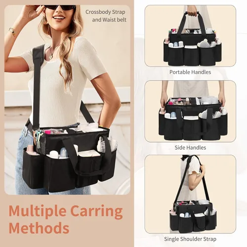Miniatura 6 de Bolsa de viaje para estilista, bolsa de viaje extra grande para herramientas para el cabello, organizador de herramientas para el cabello