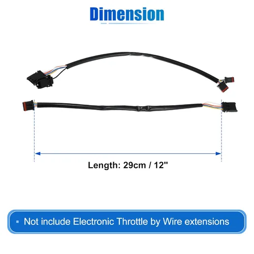 Miniatura 7 de X AUTOHAUX Arnés de extensión de cable de circuito de bus CAN de 12 pulgadas para manillar para Harley Davidson Softail Dynas Electra Glide Road