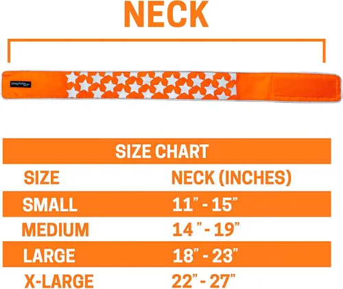 Miniatura 3 de SafetyPUP XD Collar reflectante para perro – Collar de perro naranja resplandeciente, cierre ajustable para un collar personalizable de alta