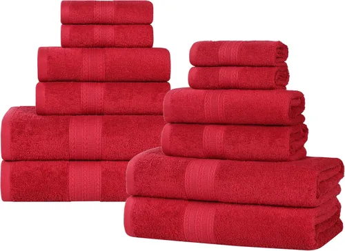 Miniatura 41 de Superior Juego de 6 toallas de mano de algodón ecológico, toallas pequeñas para spa, hotel, baño de invitados, cocina, secado rápido, suave