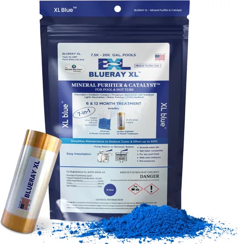 Miniatura 14 de Purificador mineral XL Purple & Catalyst™ - Clarificador de agua para jacuzzis y piscinas con paquete mineral y ionizador de cobre - Unidad