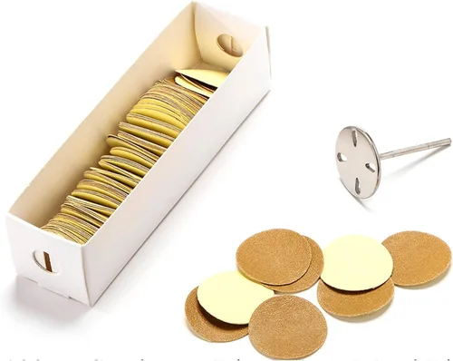 Miniatura 6 de 100 discos de papel de lija y 1 broca de metal, vástago de 3/32 reemplazable para pedicura para eliminación de callos de piel muerta, herramientas