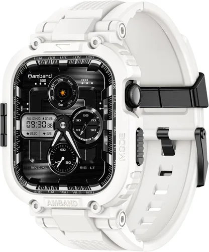 Miniatura 24 de amBand Bands - Funda protectora de pantalla compatible con Apple Watch Ultra 3/2/1 de 1.732 pulgadas, correa resistente M1 Sport Series y película