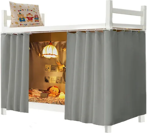 Miniatura 10 de Dorm Home - Cortinas opacas para literas, gruesas y sólidas, cortina de cama, tela para dosel de cama, para hombres y mujeres, cama individual