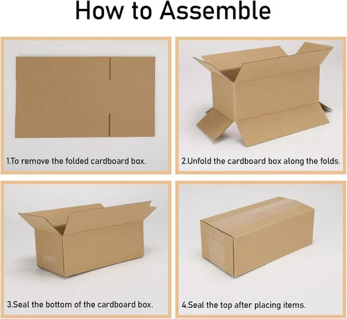Miniatura 7 de CRUGLA 40 Paquetes Cajas de Envío 5x5x5 para Pequeñas Empresas, Cajas de Cartón Corrugado a Granel para Envío Empaque Correo