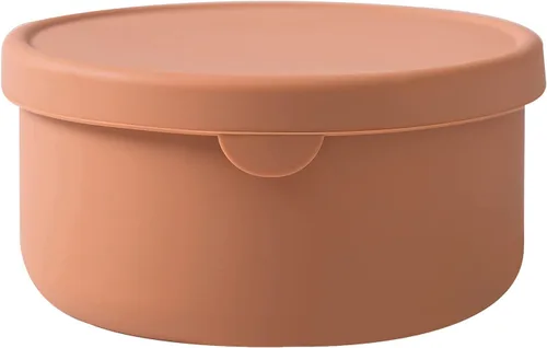 Recipientes de silicona para almacenamiento de alimentos de 24 onzas, cuenco de silicona con tapa, irrompible, antideslizante, sin BPA, herméticos,