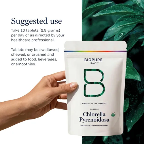 Miniatura 8 de BioPure Chlorella Pyrenoidosa – 400 Tabletas