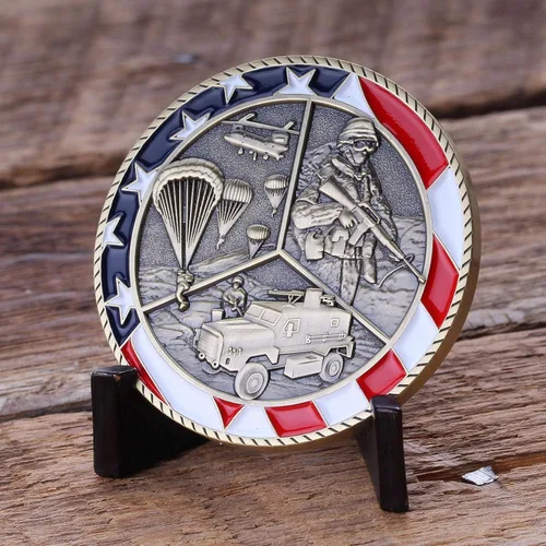 Miniatura 5 de Moneda de desafío retirado del ejército – Moneda de desafío del ejército de los Estados Unidos – Increíble moneda militar retirada del ejército