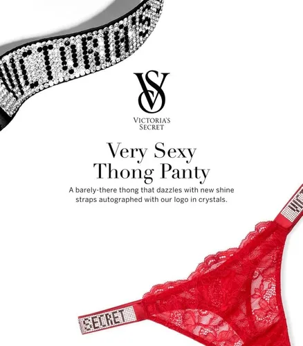 Miniatura 5 de Victoria's Secret Tanga con correa Shine, ropa interior para mujer (XS-XXL)