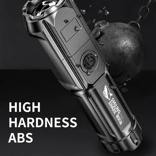 Miniatura 5 de ABS fuerte luz de enfoque linterna al aire libre portátil hogar común linterna distribución linterna camping luces flash luz
