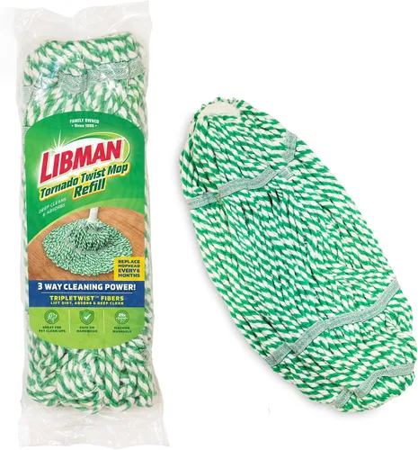 Miniatura 2 de Libman Tornado - Recambios de trapeador Escurrir Cabezal de mopa de algodón Giro Reemplazo de cabezal giratorio Lavable a máquina 4