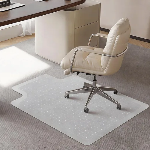 Miniatura 8 de Alfombrilla para silla de oficina para suelos duros - 45''×53'', protector de suelo transparente de PVC resistente para madera/azulejos