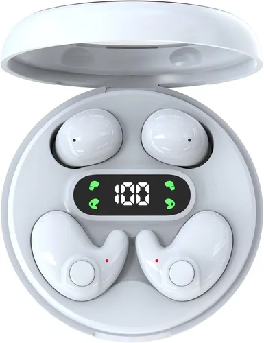 Miniatura 10 de Dos pares de mini auriculares Bluetooth invisibles, cómodos auriculares inalámbricos para dormir, con micrófono, auriculares impermeables IPX5
