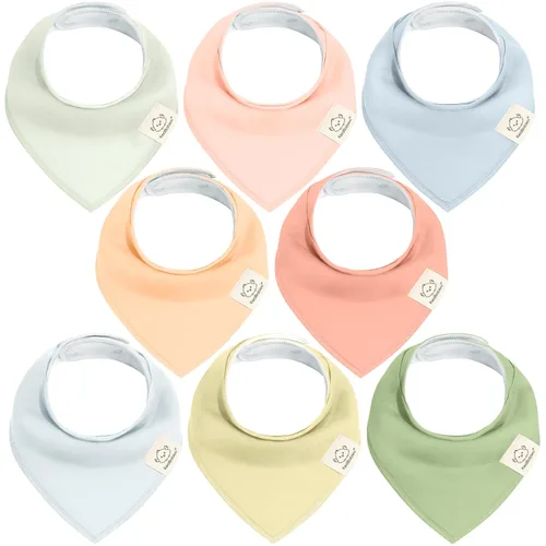 Miniatura 50 de KeaBabies - Juego de 8 baberos tipo bandana para bebés, niñas y niños - Baberos de algodón orgánico para babeo y dentición para recién nacidos