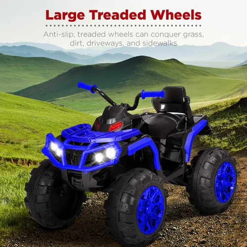 Miniatura 2 de Best Choice Products ATV eléctrico de 12 V para niños, juguete de 4 ruedas con audio Bluetooth, velocidad máxima de 3.7 mph, neumáticos con pisadas