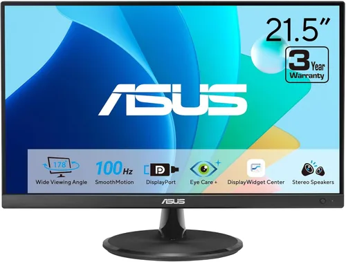 Miniatura 3 de ASUS Monitor de cuidado ocular de 22" (VP229QF) - 100Hz, IPS, Full HD, 99% sRGB, sin marco, sincronización adaptativa, DisplayPort, HDMI, luz azul
