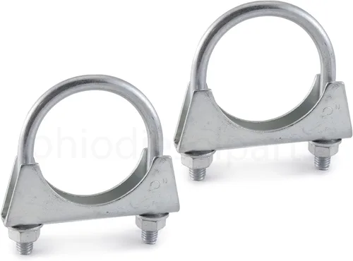 Miniatura 12 de Abrazadera de silenciador resistente de 3 pulgadas - Estilo de sillín con perno en U - Zinc (paquete de 2)