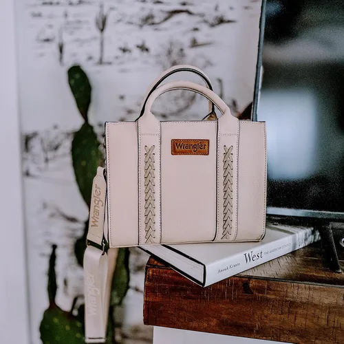 Miniatura 3 de Bolso tote mediano Wrangler para mujer, bolsos de diseñador, bolsos de mano con asa superior y correa