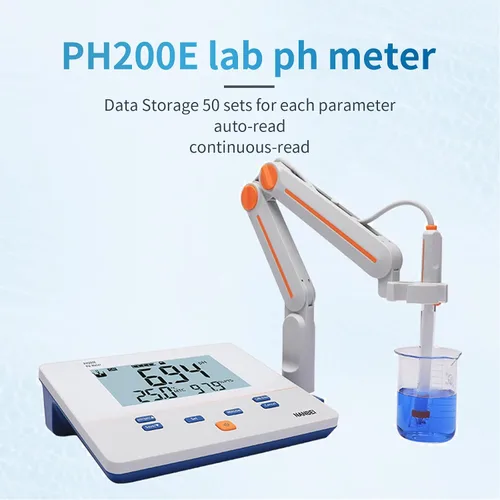 Miniatura 3 de Instrumentos, kit de medidor de pH de sobremesa de laboratorio, calibración automática de 1-2 puntos, precisión de pH 0.01, medidor de pH superior
