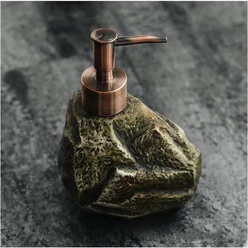 Soap Dispenser Soap Dispenser Bottles Creative Ceramic Retro Stone Shampoo Soap Liquid Shower Gel Dispenser Soap Dispenser Lotion Bottle (Color :