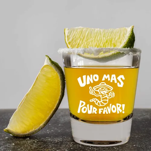 Miniatura 2 de LitGifts Diseño Uno Mas Por Favor - Divertidos vasos de chupito para adultos, regalos de tequila para hombres o mujeres, cosas divertidas e
