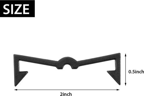 Miniatura 2 de Mudder Clips de gancho para tablero de clavijas, cerraduras de plástico negro, retenedores de gancho para tablero de clavijas, organizador