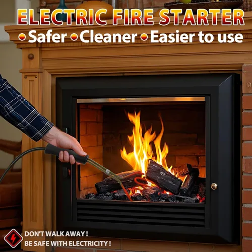 Miniatura 7 de Arrancador de carbón eléctrico de 800 W, encendedor superior para barbacoa, parrilla, chimenea, ahumador, fogatas, carbón, fácil y rápido, bobinas
