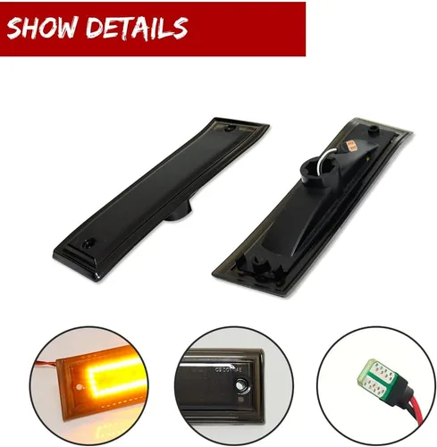 Miniatura 3 de Para 1981 1982 1983 1984 1985 1986 1987 1988 1989 1990 1991 Chevy GMC C/K 1500 2500 C10 C20 Suburban Blazer Jimmy Luces LED de Marcador Lateral