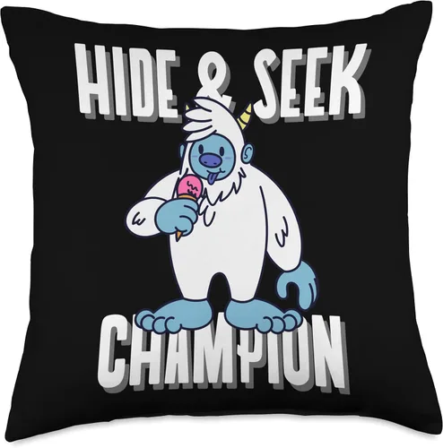 Miniatura 5 de Funny Yeti Gift Ideas Hide & Seek Champion Funny Abominable muñeco de nieve, 16 x 16 pulgadas, multicolor