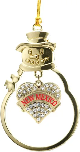 Miniatura 58 de Inspired Silver - Twin #1 - Adorno de Navidad dorado - Adorno de árbol de Navidad con dije de corazón con circonita cúbica - Decoración colgante