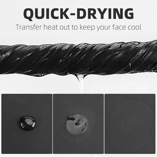 Miniatura 5 de ROCKBROS Polaina refrescante para el cuello con bucles para las orejas, cubiertas faciales de verano para hombres y mujeres, máscara de ciclismo