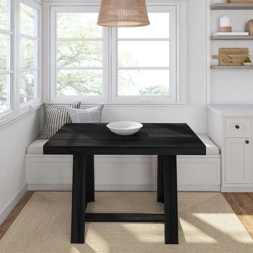 Miniatura 2 de Plank+Beam - Mesa de comedor de 48 pulgadas estilo granja, mesa de cocina rústica de madera maciza, mesa de comedor para el comedor, mobiliario