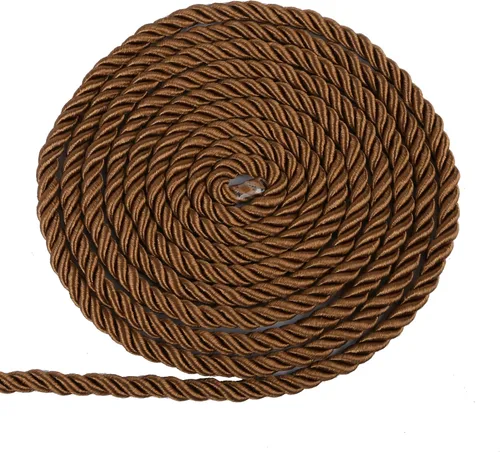 Miniatura 24 de BEL AVENIR Cuerda trenzada de 0.236 in y 16 yardas, cuerda decorativa de nailon hecha a mano para costura, manualidades, tapicería, decoración