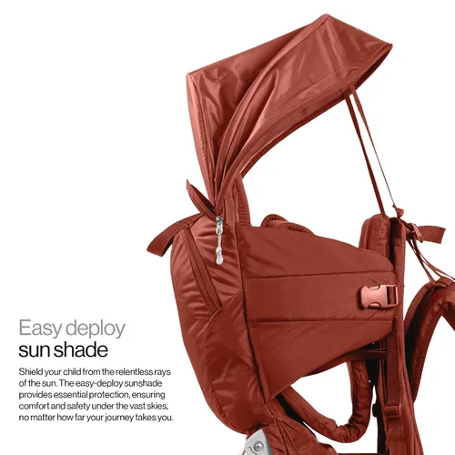 Miniatura 8 de Vandra™ Canyon - Mochila portabebés escandinavo de senderismo - Gravity Lock™ marco de carcasa dura - Portabebés nido para niños pequeños y niños